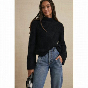 Anthropologie Black Turtleneck Sweater